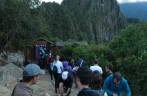 A fila para entrar em Wayna Pichu, em Machu Picchu, no Peru